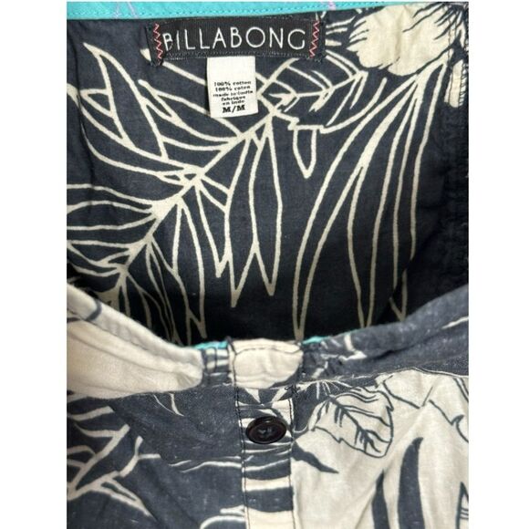 Billabong Ocean View Slate Grey Tropical Print Dress - Picture 6 of 8